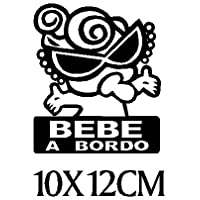Los mejores  - Pegatina vinilo para coche- pared- puerta- nevera- carpeta- etc. Bebe a bordo